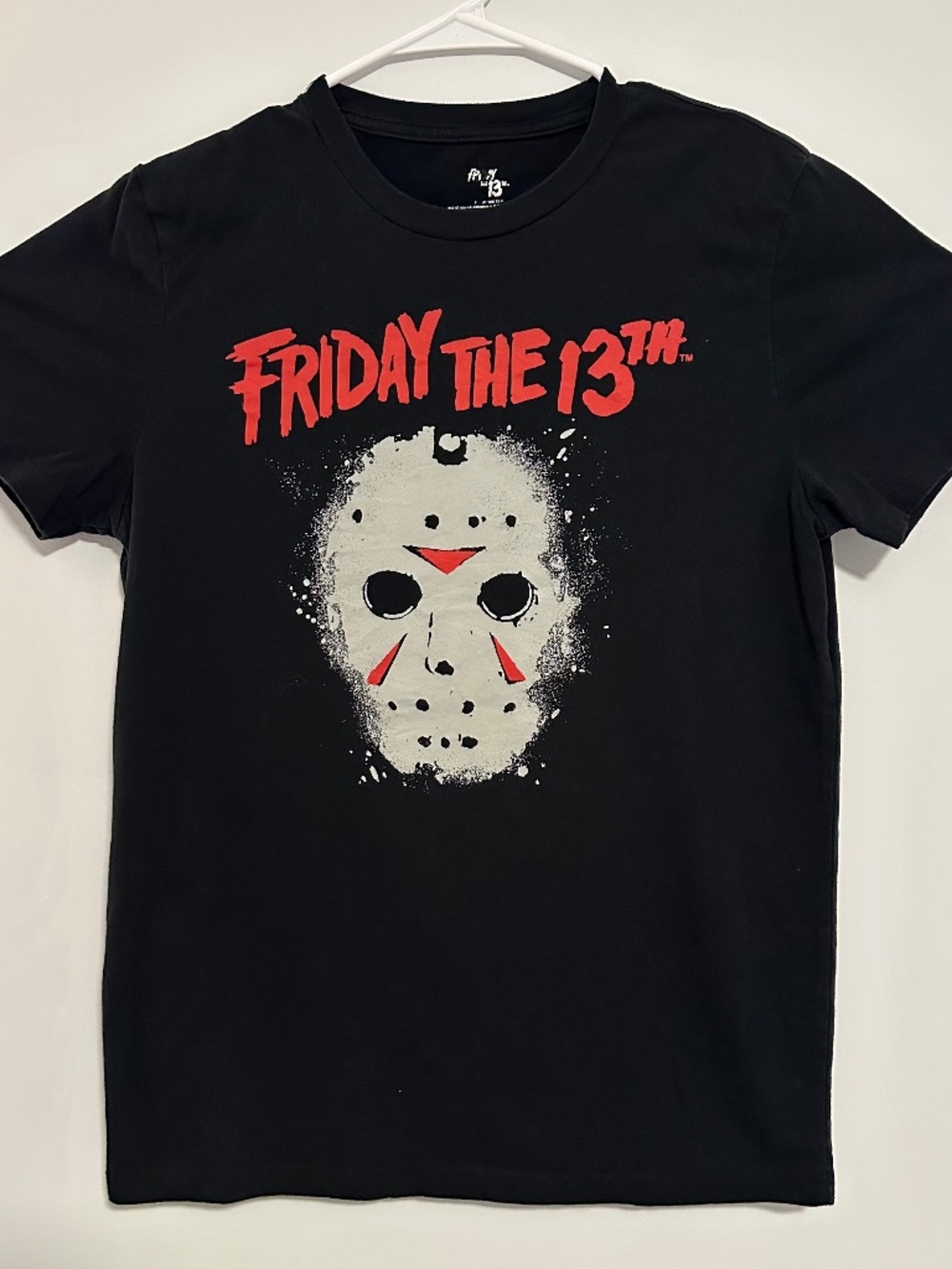 Friday The 13th Jason Graphic Print T-Shirt Medium Black Y2K Horror Short Sleeve